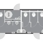6 station restroom trailer floor plans