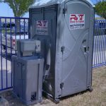 porta potty with hand sanitizer