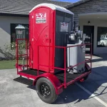 trailer mounted porta potty