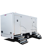 Clean blue portable toilet unit for reliable temporary sanitation in Lodi, CA.